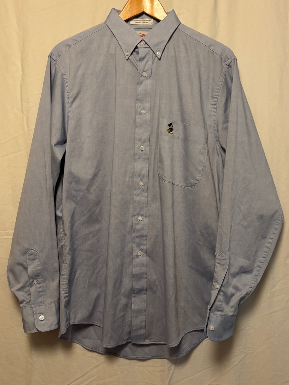 Light blue 90s-2000’s Disney store long sleeve button up embroidered
